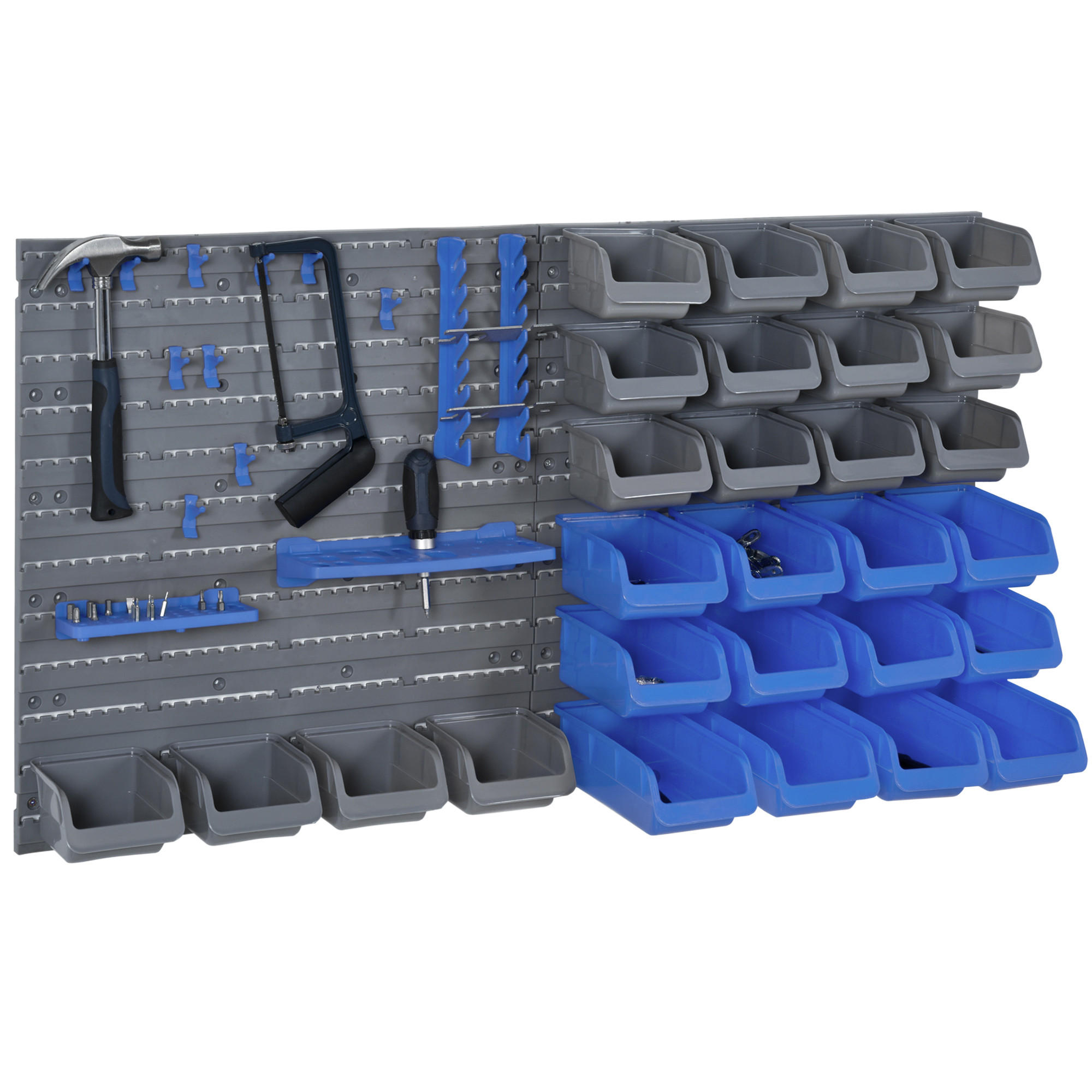 WANDREGAL, Werkzeughalter, PP, Blau - Blau, Kunststoff (22/95/54cm) - DURHAND