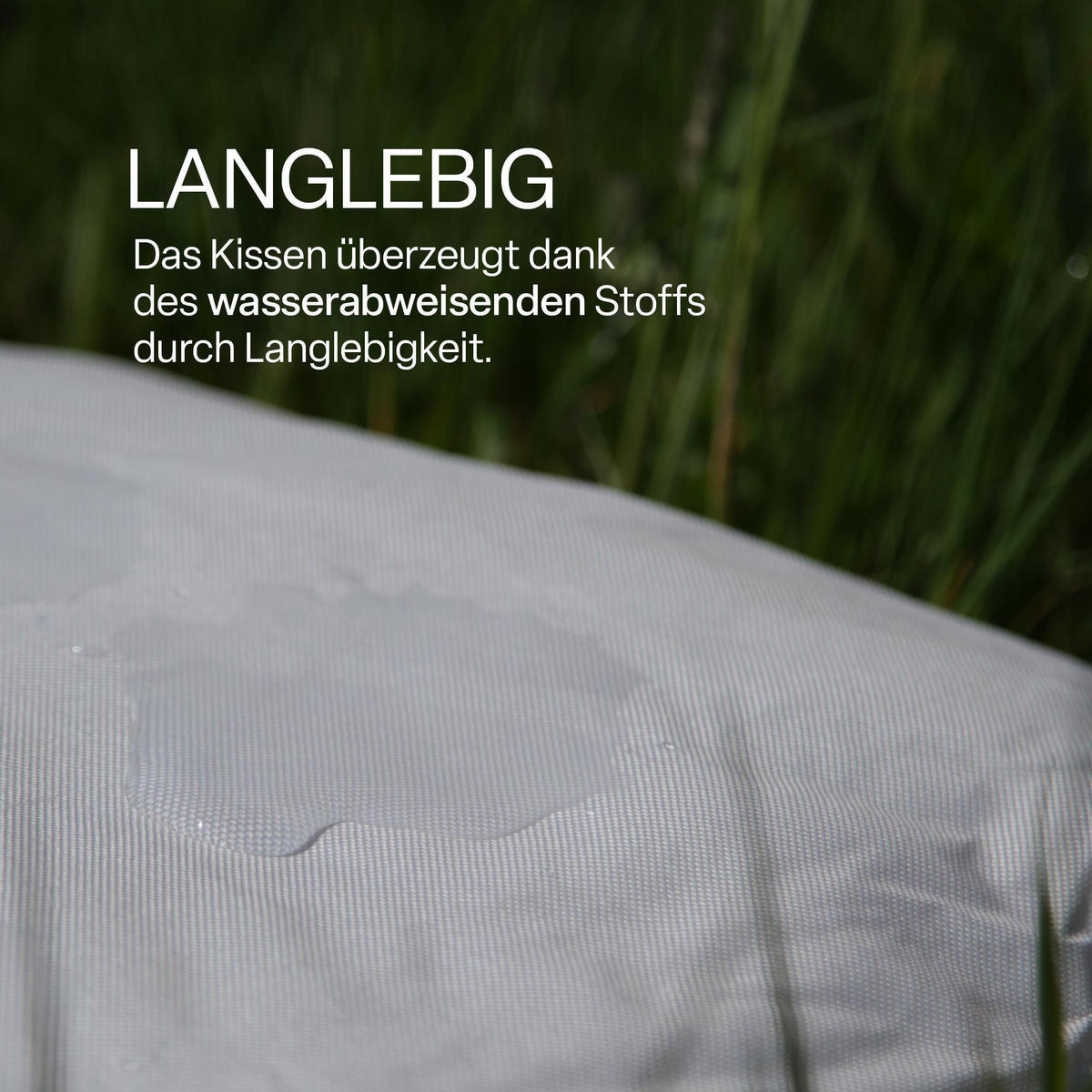 OUTDOORKISSEN 45x45 cm wasserabweisend Beige 1er-Pack - Beige, Kunststoff (45/45cm)