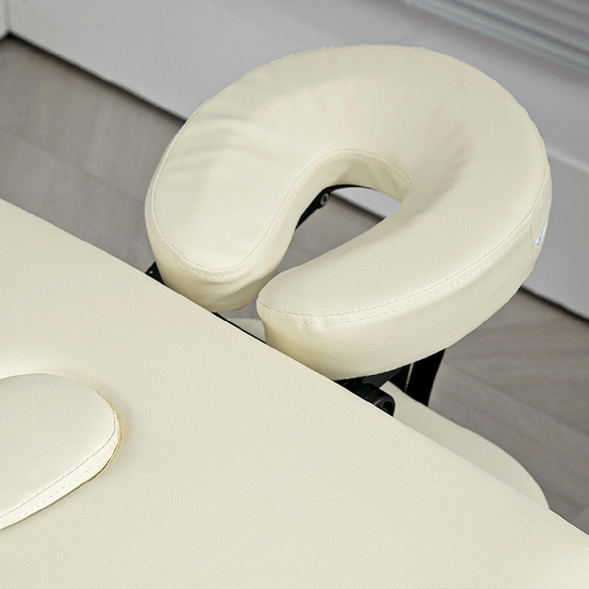 MASSAGELIEGE DE-18896 210x90 cm, höhenverstellbar, 225 kg Creme - Creme, Metall (90/84/210cm) - ComfortXL
