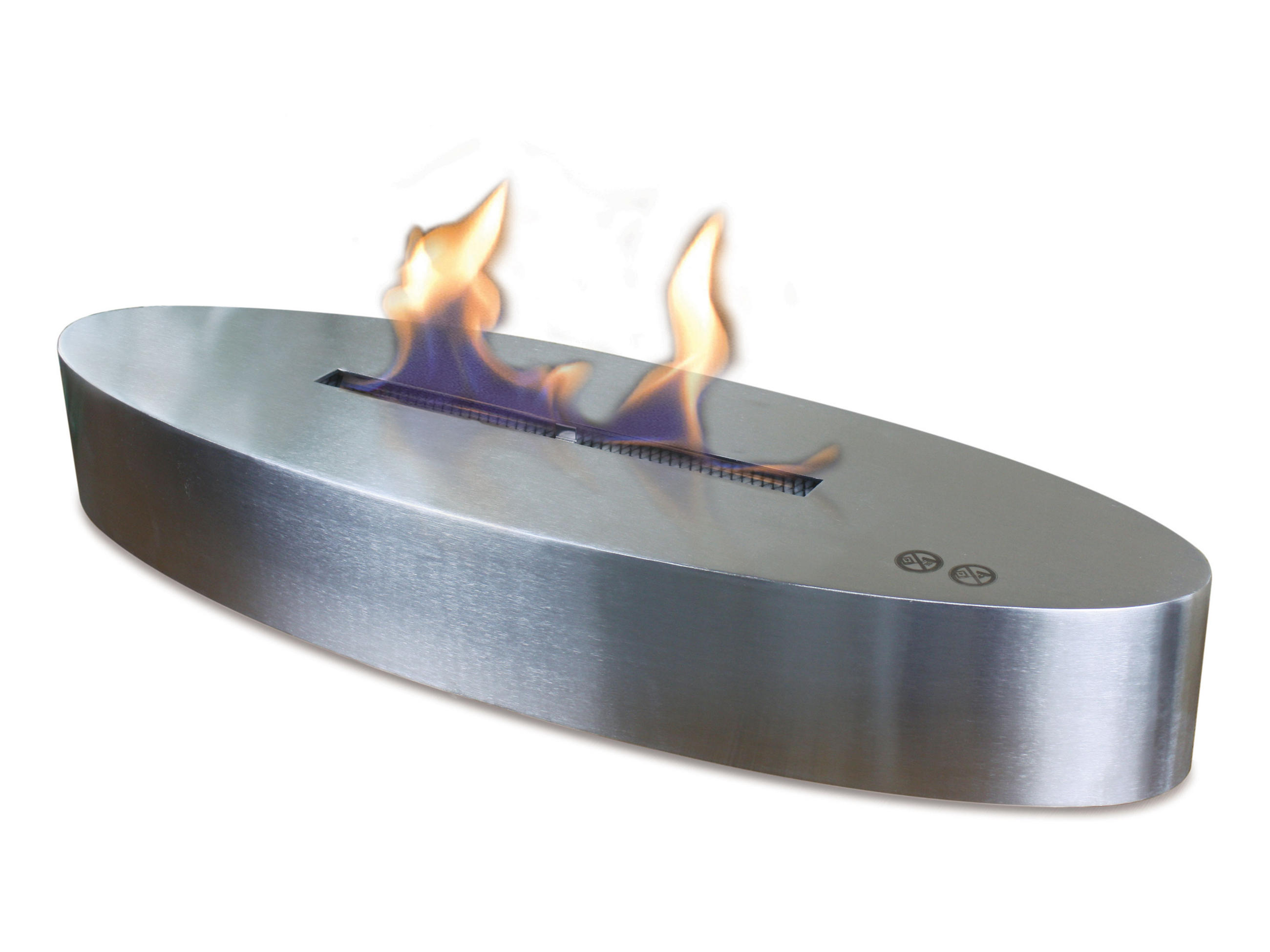 BIOETHANOL-KAMIN Silber Tischmodell inklusive 3 L Brennblock - Silberfarben, Glas (80/12/25cm) - Purline