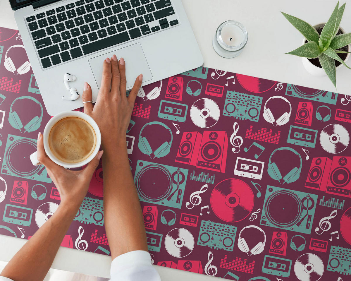 SCHREIBTISCHUNTERLAGE 120x60 cm Bordeaux - Bordeaux, Kunststoff (120/60/1.6cm) - Wallfluent