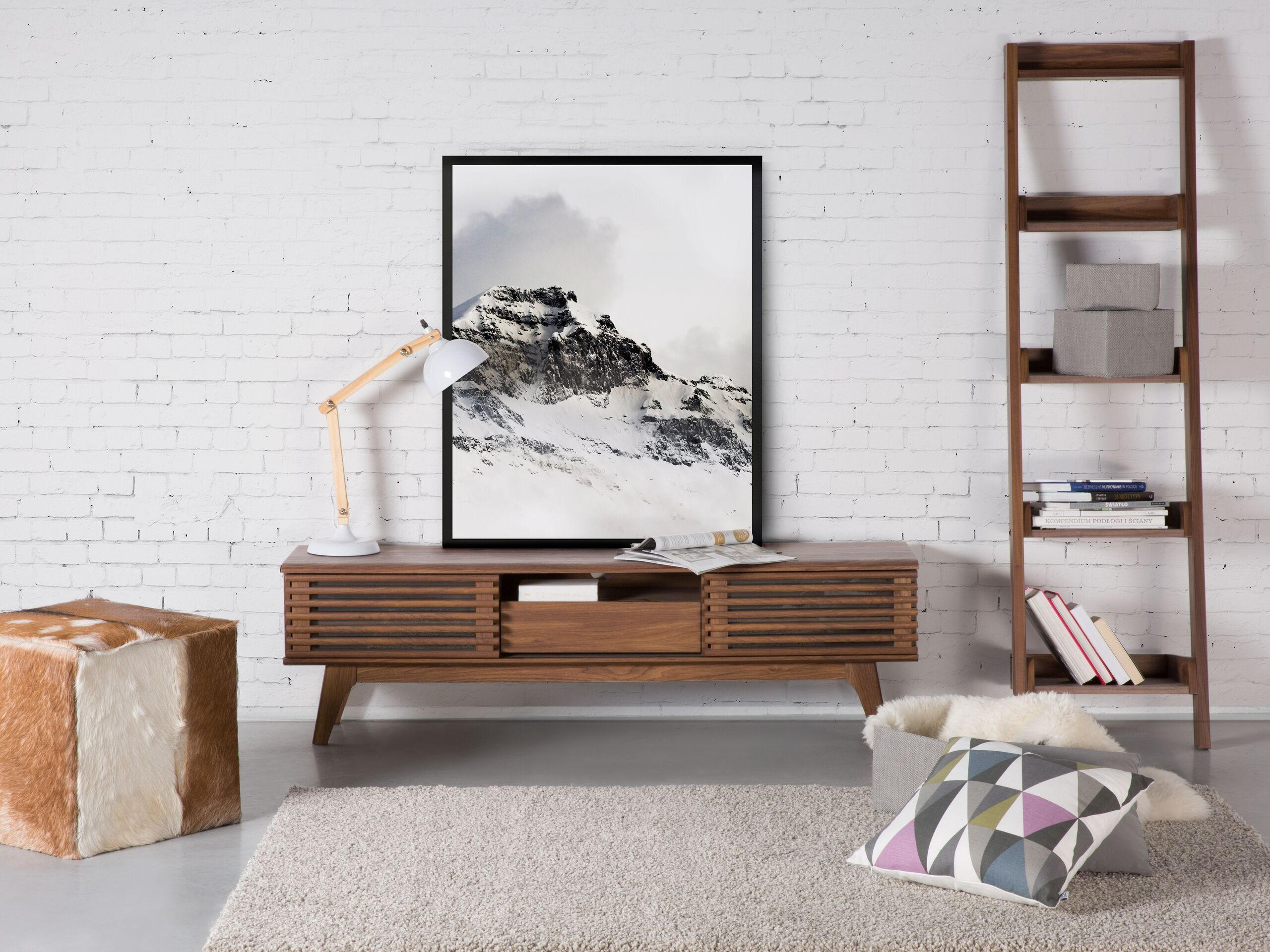 TV-MÖBEL Dunkelbraun DETROIT 35/149/44 cm - Dunkelbraun, Holzwerkstoff (149/44/35cm) - Beliani