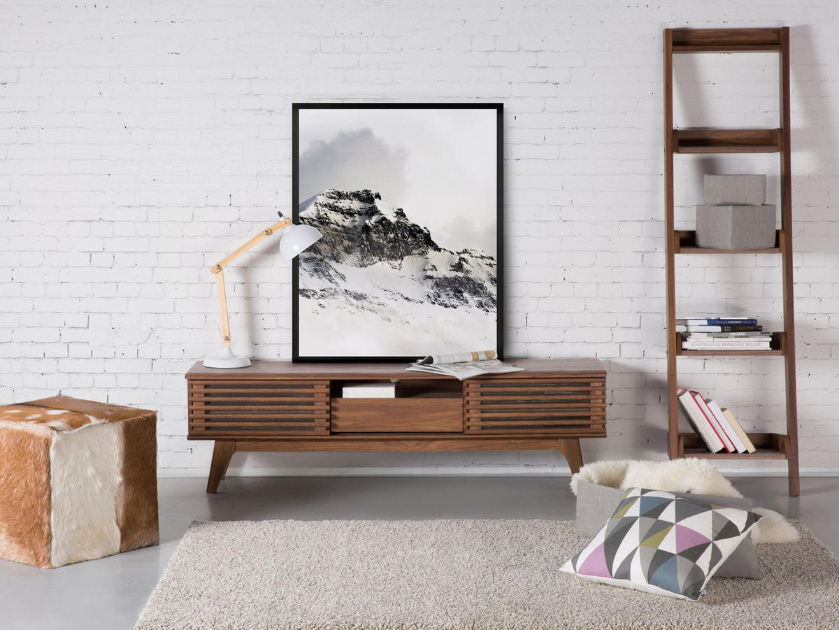 TV-MÖBEL Dunkelbraun DETROIT 35/149/44 cm - Dunkelbraun, Holzwerkstoff (149/44/35cm) - Beliani