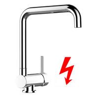 NIEDERDRUCK-VORFENSTER-KÜCHENARMATUR, Umklappbar 6 CM, Verchromt, 360° schwenkbar - Chromfarben, Metall (19.5/31.3/19.5cm) - VIZIO