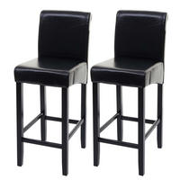 BARHOCKER Schwarz 2er-Set - Schwarz, Holz (39/105/53cm) - MCW