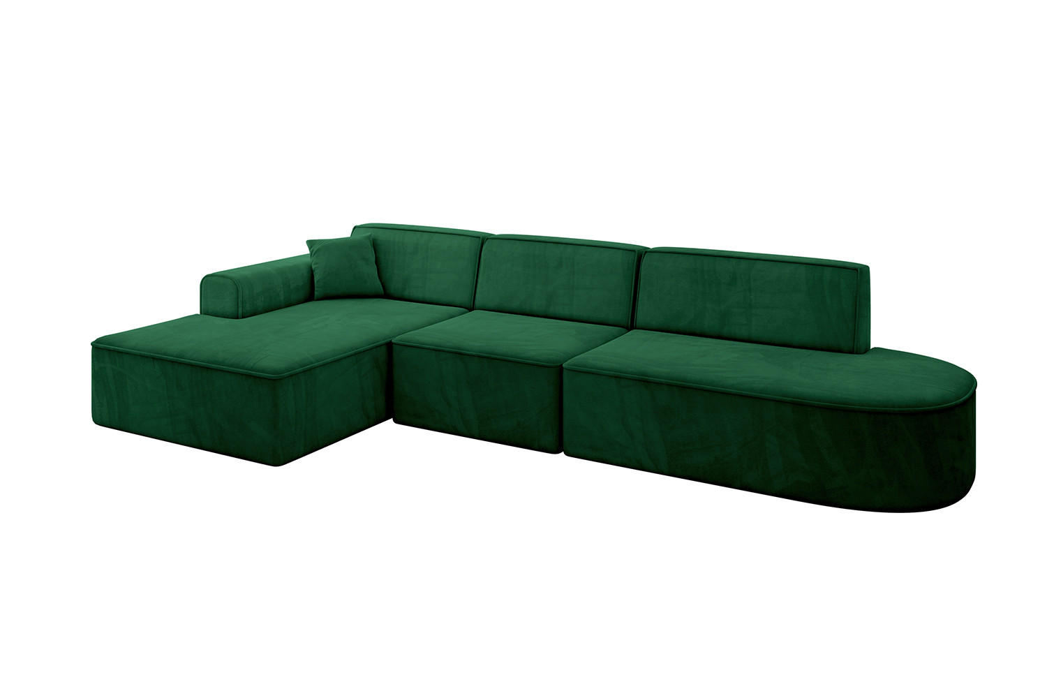 ECKSOFA Ottomane Links IREA-L2-v3 - 328x171x79 cm Grün - Grün, Holzwerkstoff/Textil (328/171cm) - ALTDECOR