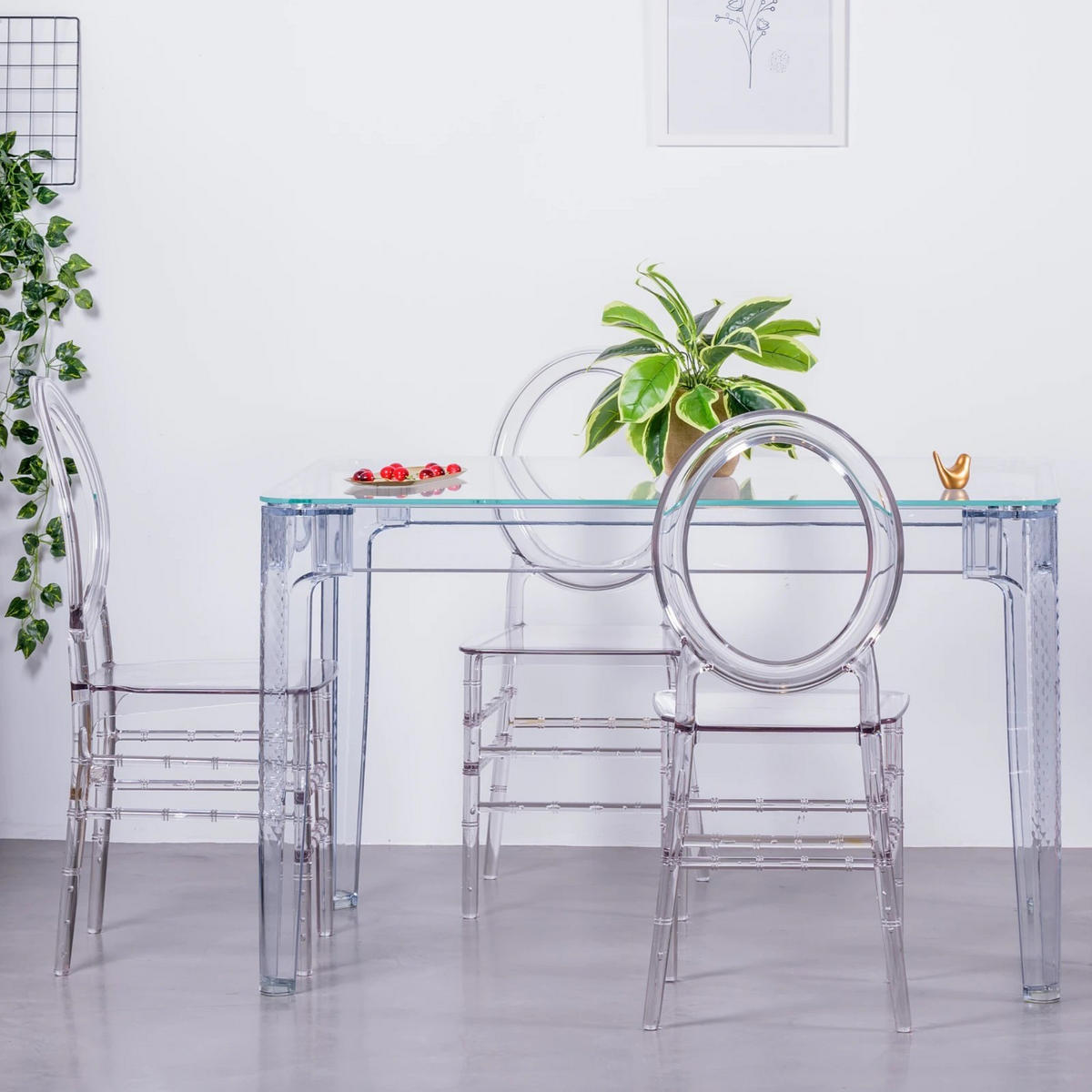 GLASTISCH Rechteckig Transparent 80/120/74 cm - Transparent, Glas (80/120/74cm) - Nest Dream