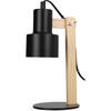 SCHREIBTISCHLAMPE Ø 12 cm - Schwarz, Holz (12/12/30cm)