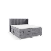BOXSPRINGBETT Bett Elektrisch Magnus - Silberfarben, Holzwerkstoff/Textil (140/200cm) - Fun Möbel