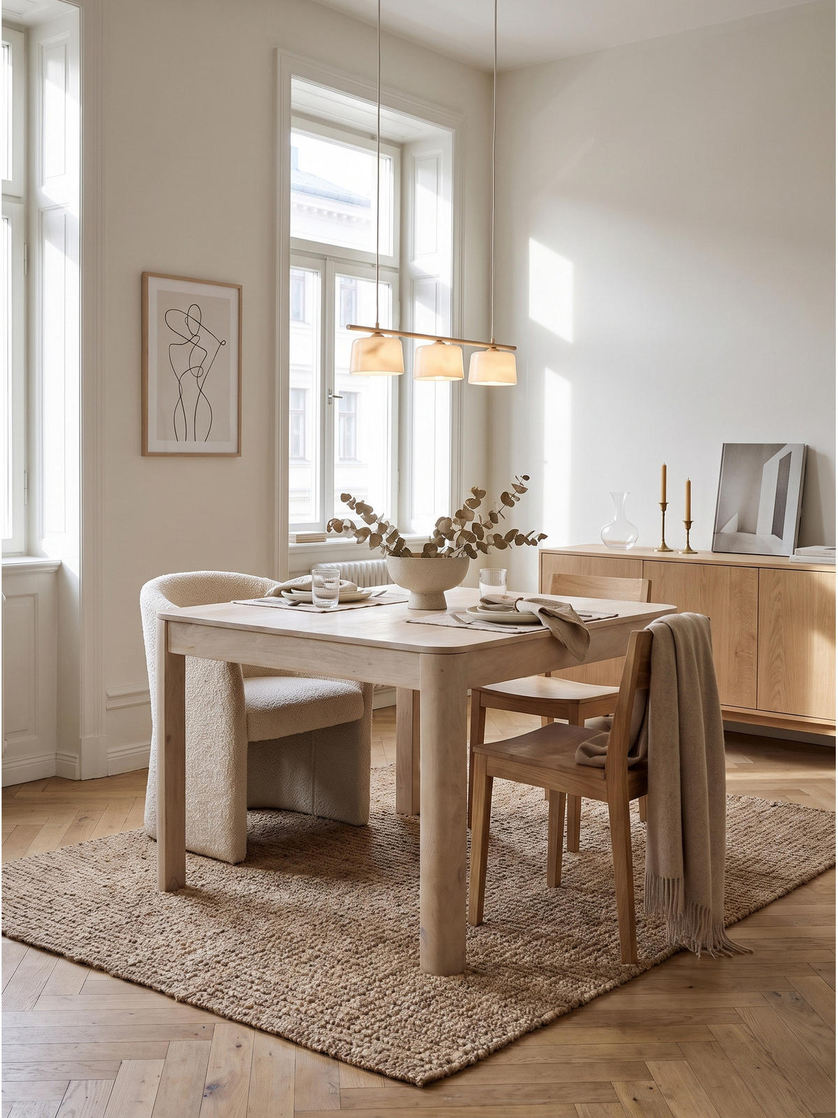 ESSTISCH CHARENTE, Mango Massivholz, handgefertigt, Weiß-Mango, 80 x 80 x 76 cm - Beige/Weiß, Holz (80/80/76cm) - KADIMA DESIGN