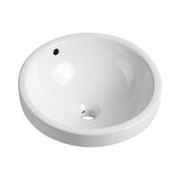 EINBAUWASCHBECKEN - 46cm x 46cm - Keramik - weiß - CATONAC - Weiß, Keramik (46/19.5/46cm) - Vente-Unique