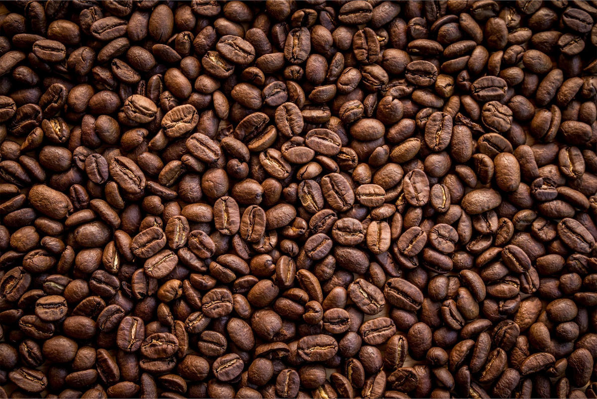 FOTOTAPETE röstfrische Kaffeebohnen 3D 300x210cm - Schwarz/Braun, Papier (300/210cm) - Muralo