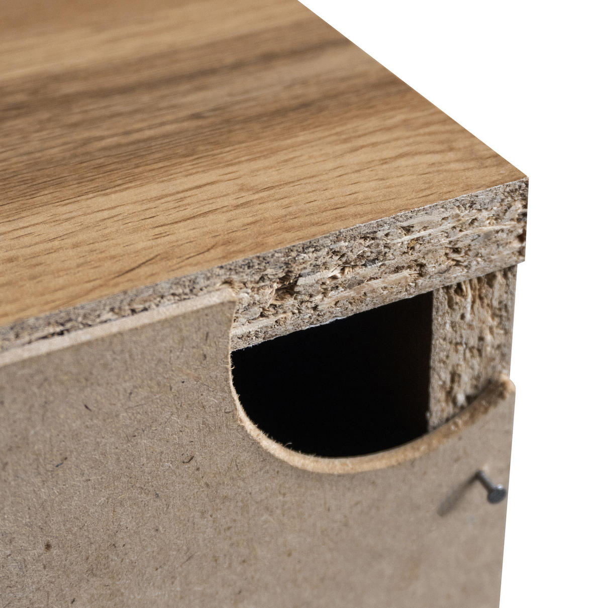SIDEBOARD aus Spanplatte 160,5x35,5x78 cm Holzfarbe mit 4 Türen und verstellbaren Einlegeböden - Naturfarben, Holzwerkstoff (160/78/35.5cm) - IVMEU