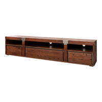 TV-BOARD Mango 250x48x55 braun lackiert Amsterdam #27 - Braun, Holz (250/55/48cm) - Massivmoebel24