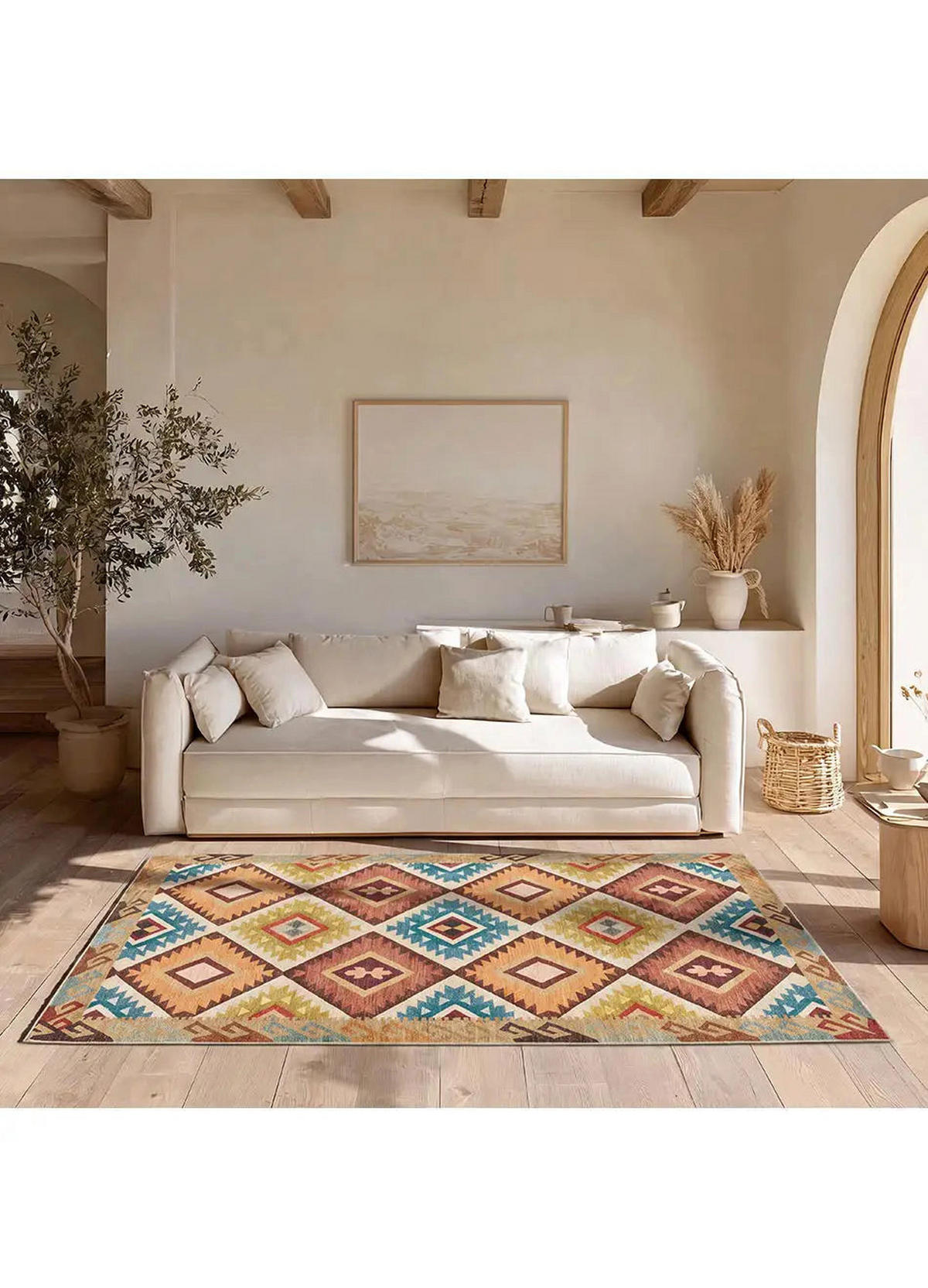 FLACHGEWEBETEPPICH Mehrfarbig Serak 140/200 cm - Multicolor, Kunststoff/Textil (140/200cm) - Atticgo