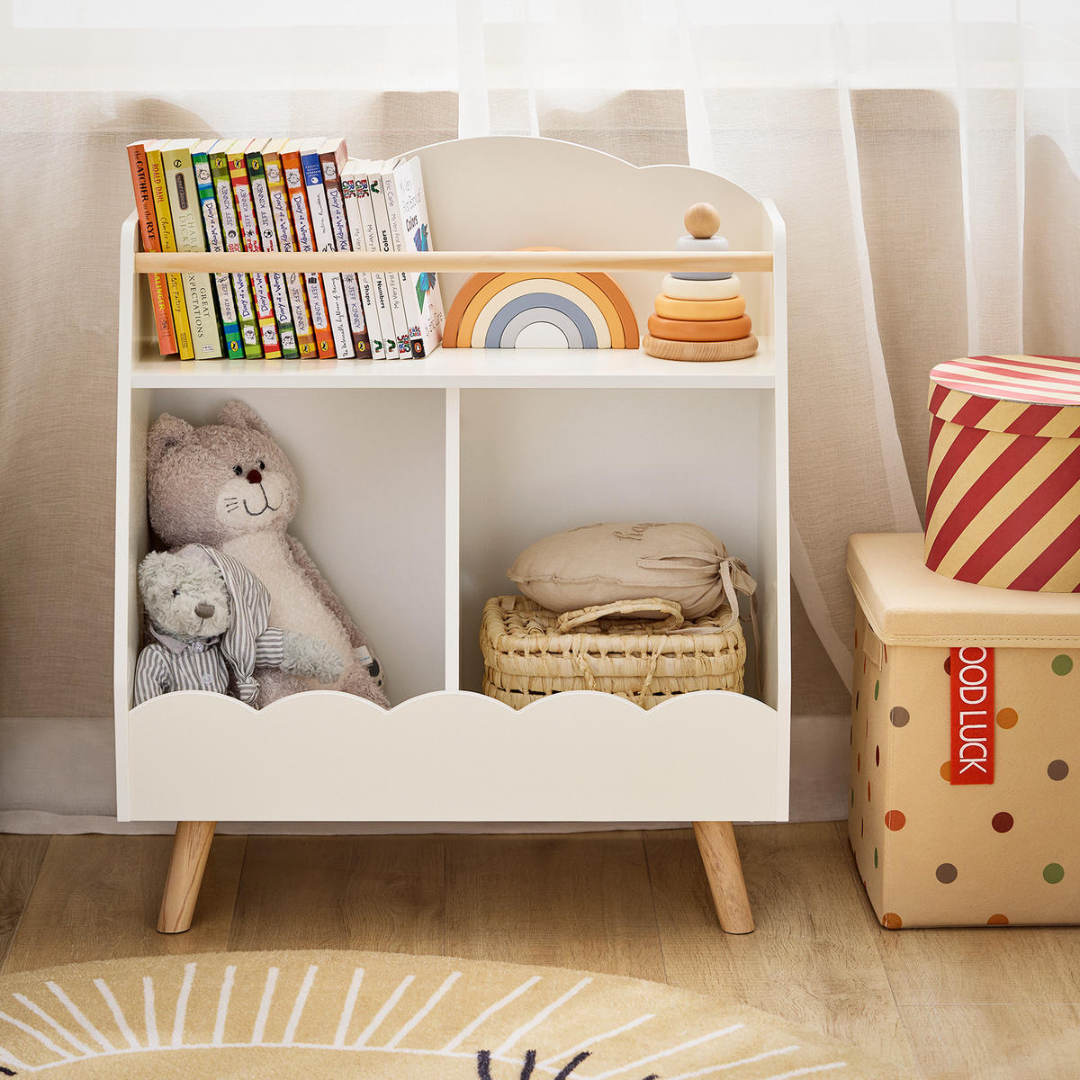 KINDERREGAL Weiß - Weiß, Holzwerkstoff (61/71/35cm) - SoBuy
