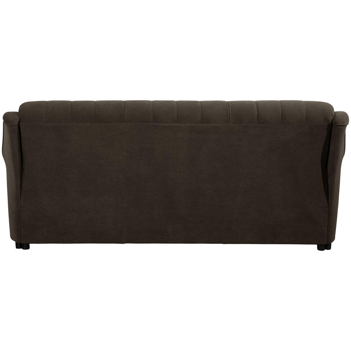 SOFA 3-Sitzer mit Bettfunktion Kaylyn Flockstoff braun - Braun, Kunststoff (83/89/207cm) - 58aufmkessel