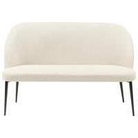 2-SITZER-KÜCHENSOFA hellbeige Osby - Beige/Schwarz, Textil (130/85/49cm) - Beliani