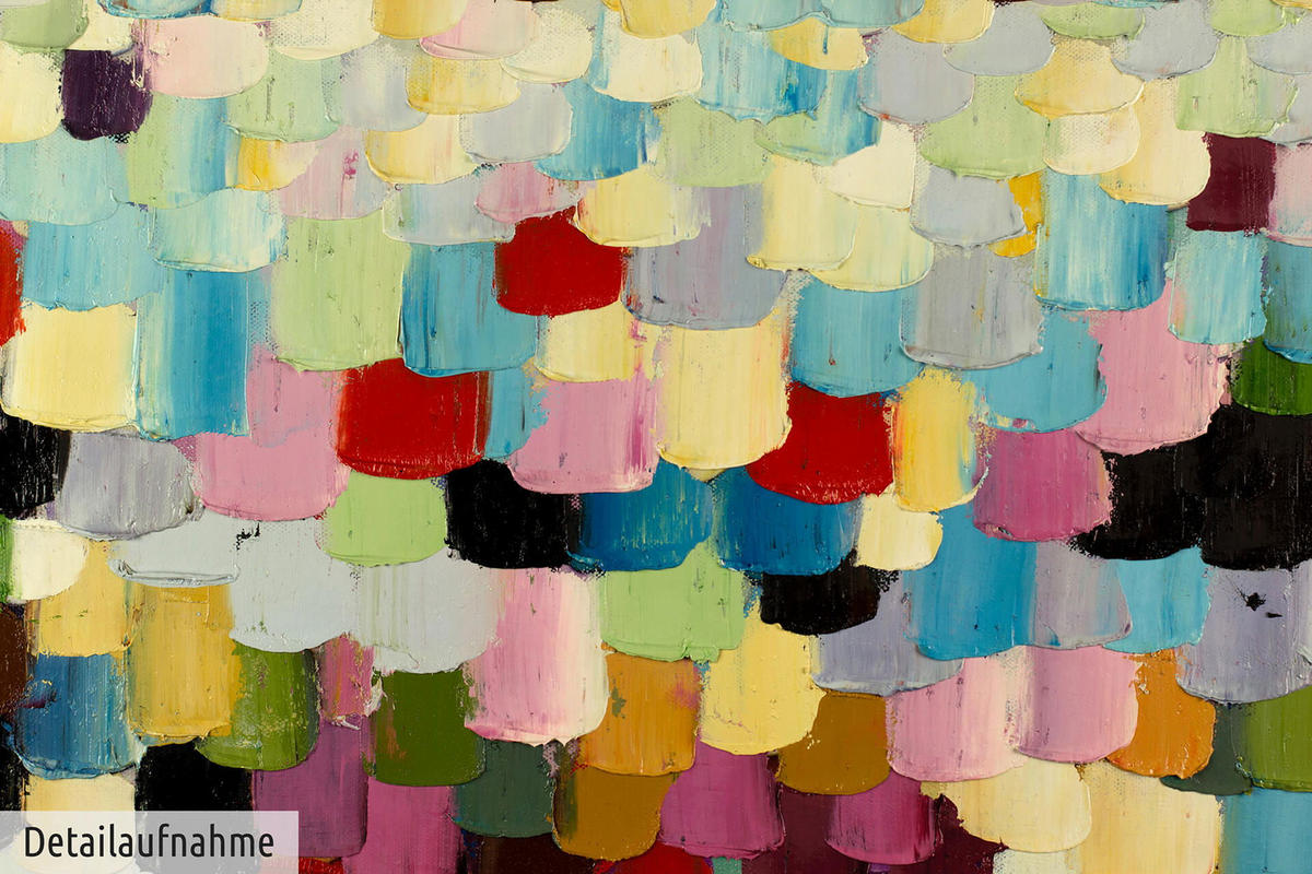 ÖLGEMÄLDE 80/80 cm - Multicolor, Holz/Textil (1.54/80cm) - KUNSTLOFT