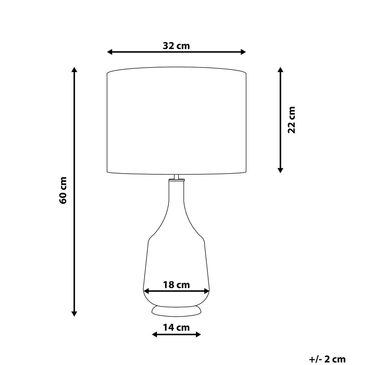 TISCHLAMPE Triversa 32/32/60 cm - Rot, Keramik (32/32/60cm) - Beliani