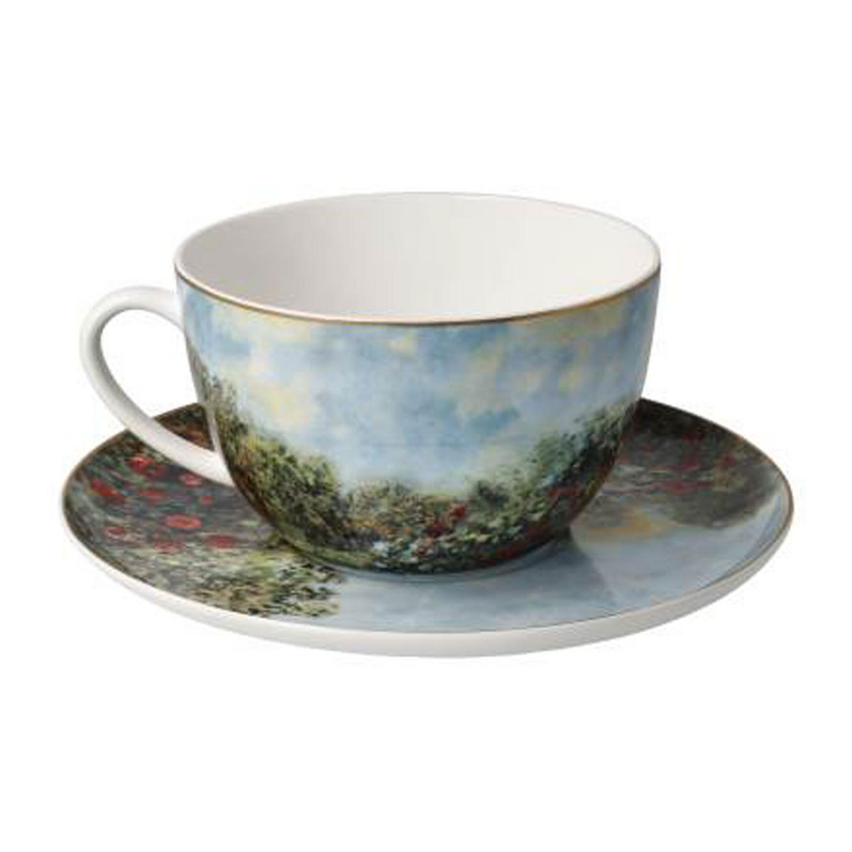 MILCHKAFFEETASSE Claude Monet - Das Künstlerhaus, Fine Bone China - Multicolor, Keramik (0.35L) - Goebel