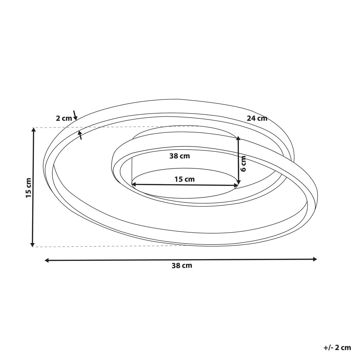 DECKENLEUCHTE Naryn 38/38/15 cm - Schwarz, Metall (38/38/15cm) - Beliani