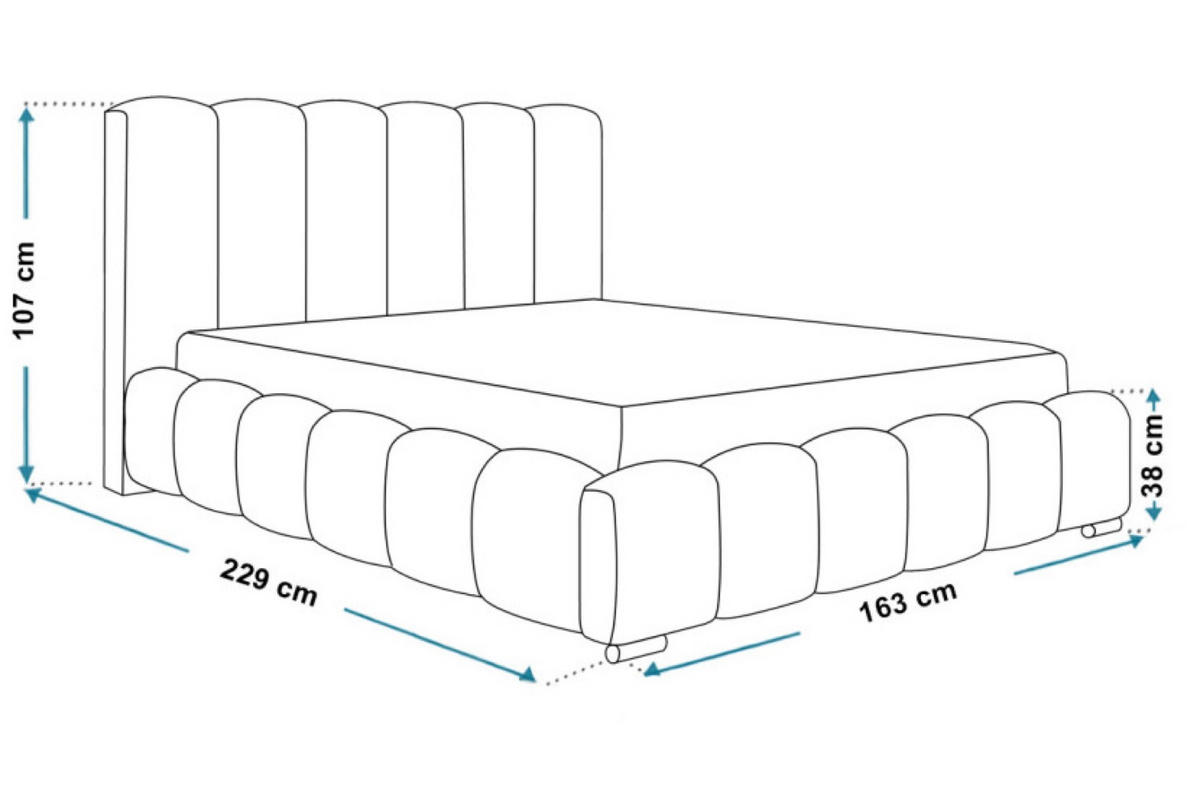 BETTGESTELL Blau BEN 18 Mit Bettkasten Und Lattenrost 140x200 cm - Dunkelblau, Textil - Sepro Meble