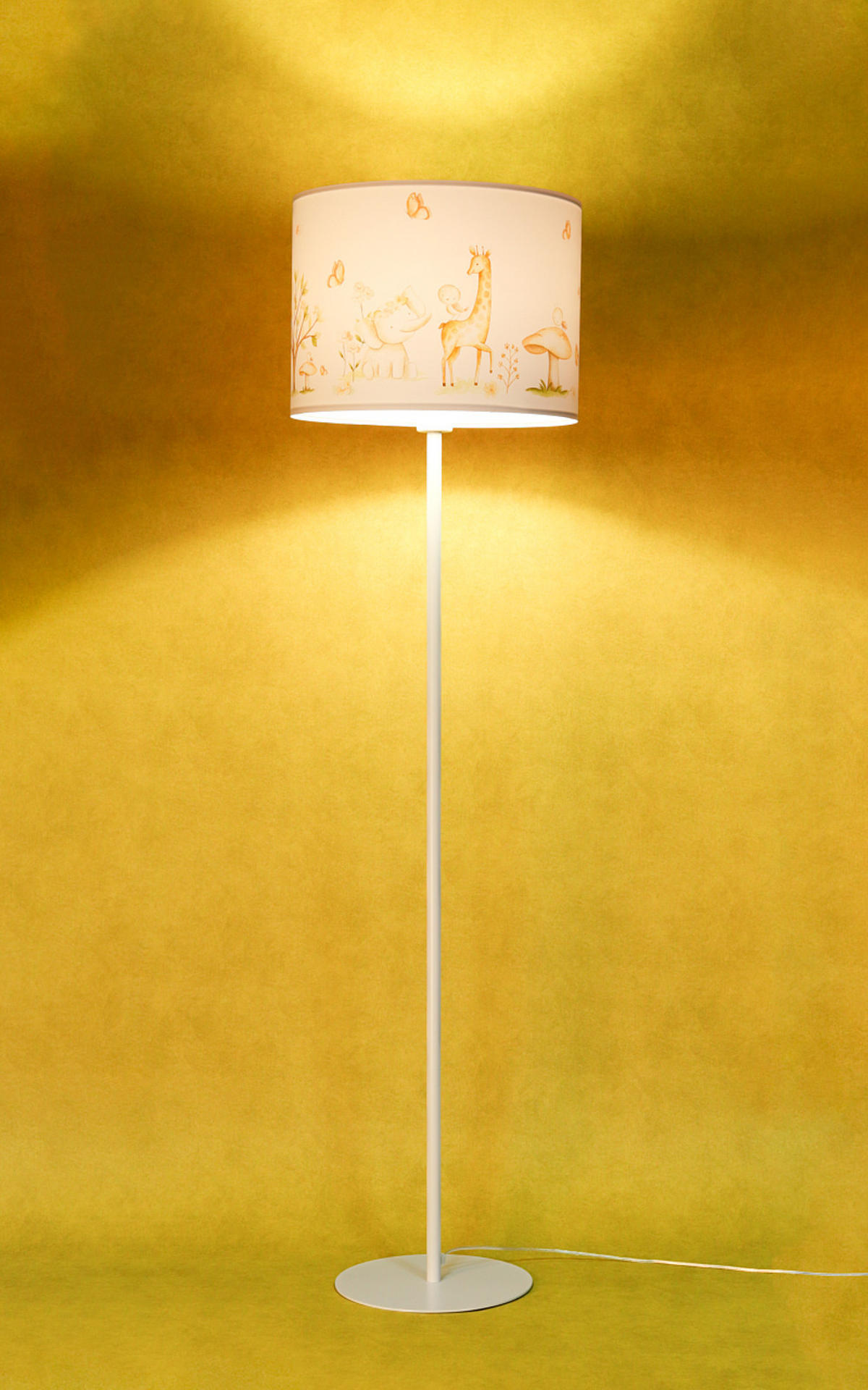 STEHLAMPE Bunt 40/30 cm - Multicolor/Weiß, Kunststoff (30/3.8/30cm) - ONZENO