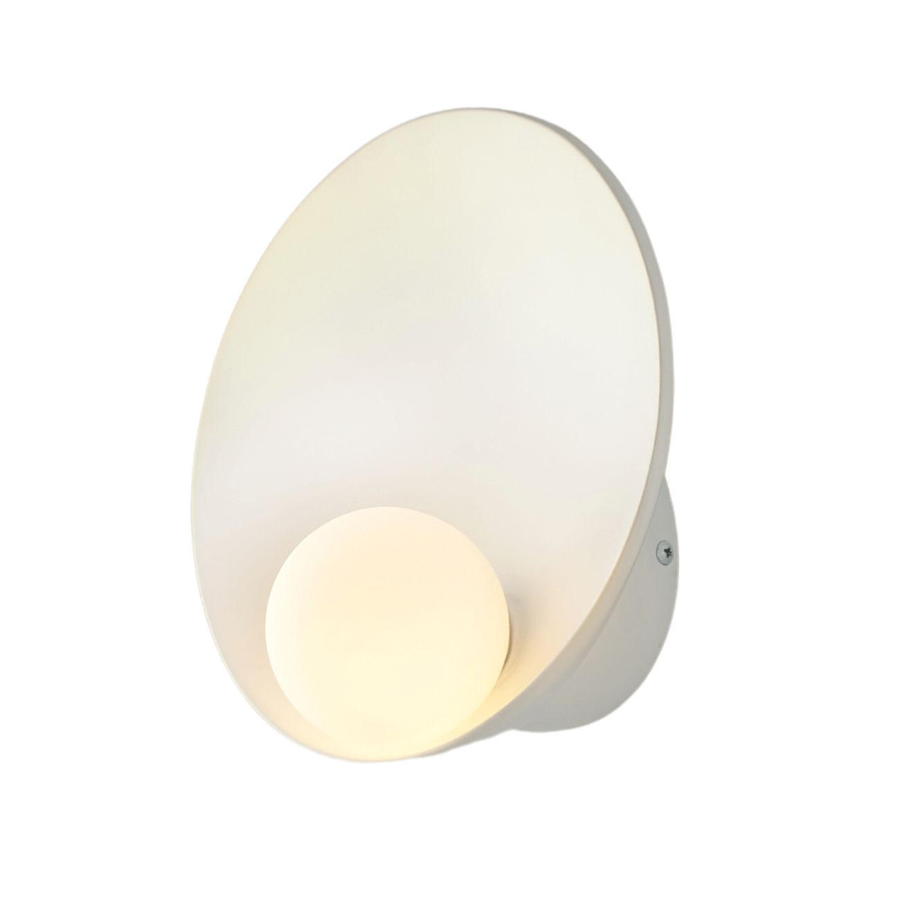 WANDLEUCHTE Gino, Weiß, 23cm - Weiß, Glas (23/23/9cm) - KOSILUM