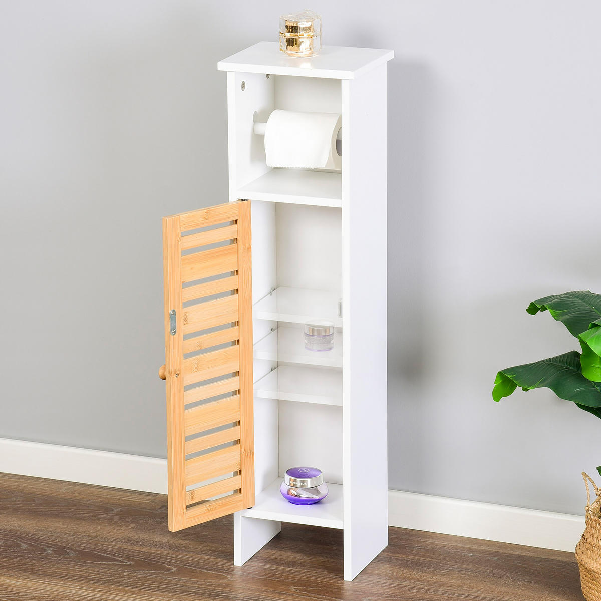 TOILETTENROLLENHALTER - Multicolor, Holz/Holzwerkstoff (21/78/17cm) - Relaxdays