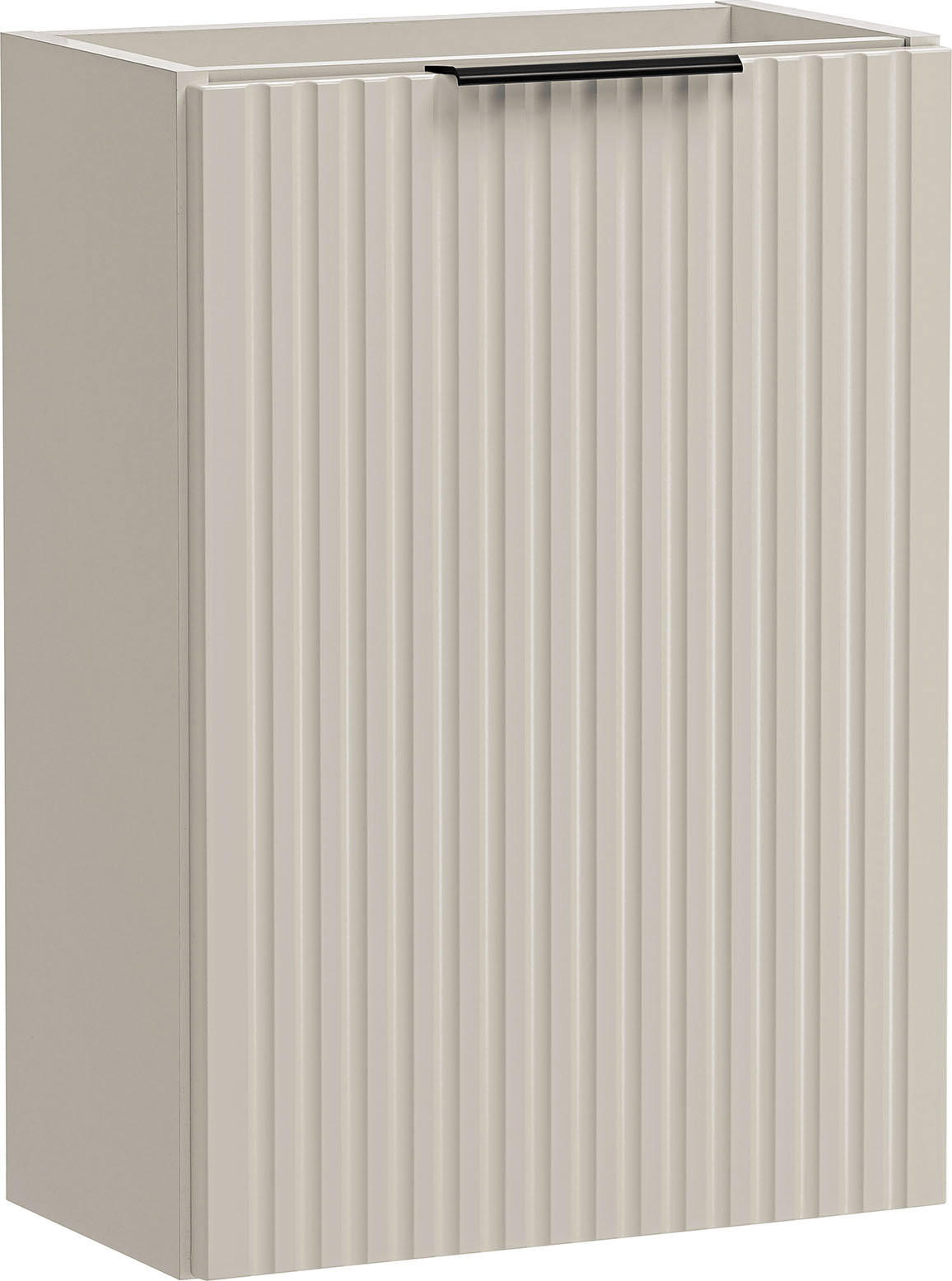 WASCHBECKENUNTERSCHRANK Niva hängend mit Rillenfronten in Matt Kaschmir, 40/57/22 cm - Kaschmir/Beige, Holzwerkstoff/Kunststoff (40/57/22cm) - WFL GROUP