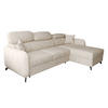ECKSOFA L Form Ribella 5 Creme 265/180/100 cm Rechts mit Schlaffunktion - Beige/Schwarz, Textil/Metall (265/180cm) - AX Living