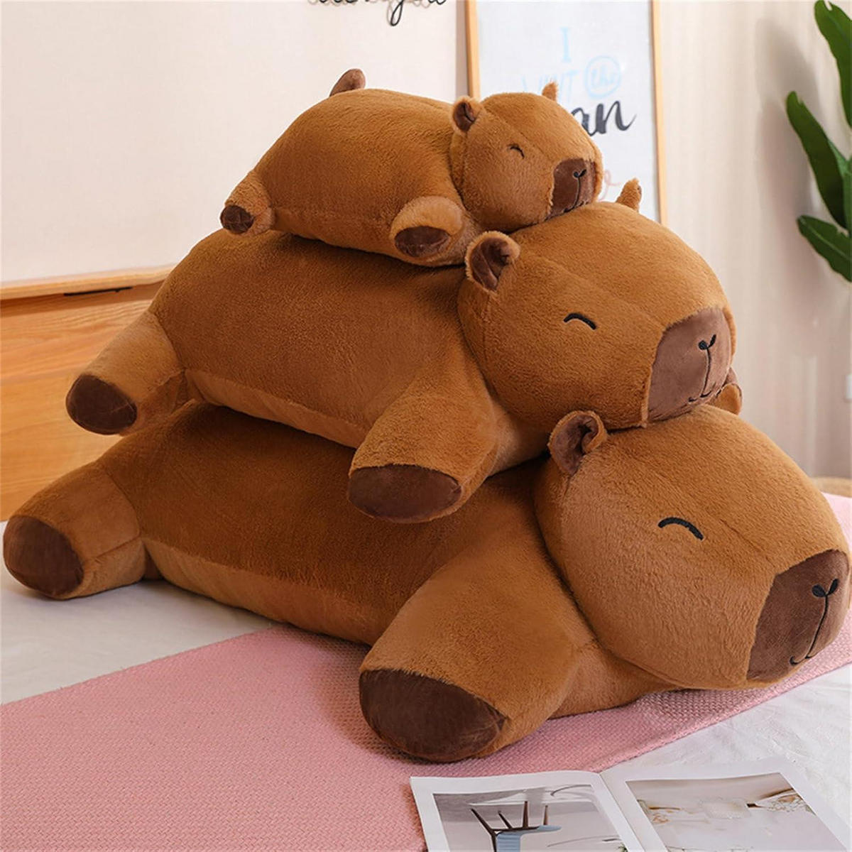 PLÜSCHKISSEN Capybara 60 cm - Braun, Textil (30/60cm)