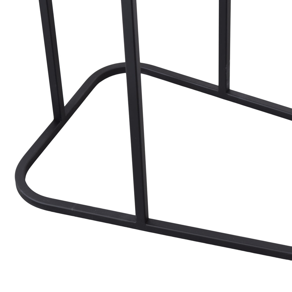 BEISTELLTISCH Inris Schwarz - Schwarz, Metall (51/35/55cm) - LOFT42