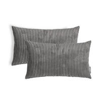 SOFAKISSEN Rest 2er-Set - Dunkelgrau, Textil (40/60cm) - Mokebo