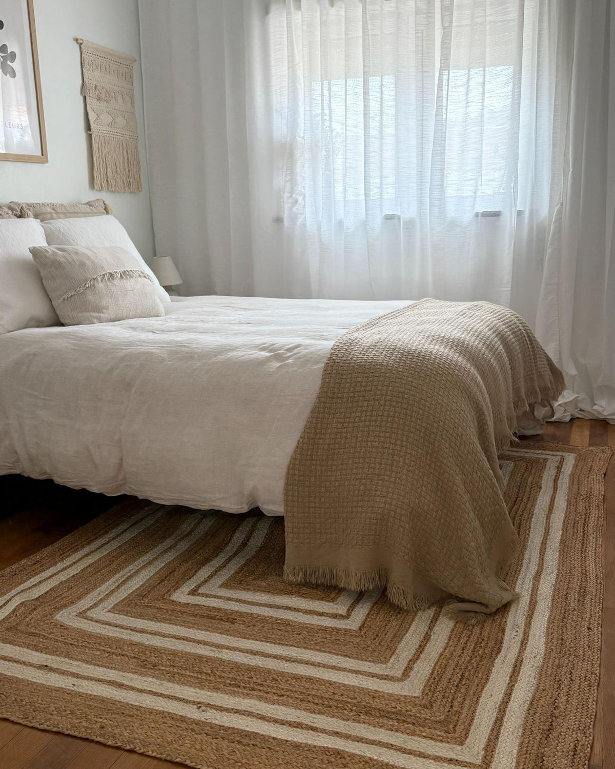 TEPPICH geflochten Beige 160/230 cm Elmali - Beige, Naturmaterialen (160/230cm) - Beliani