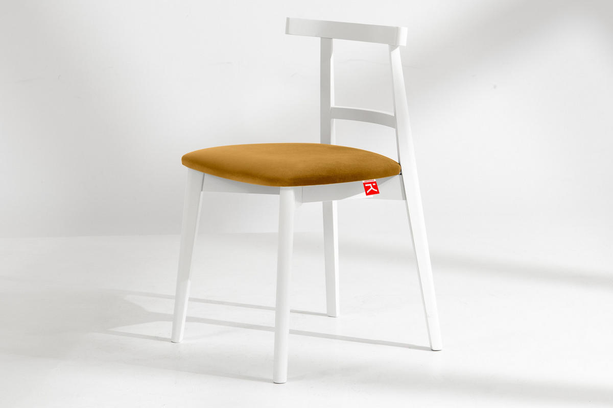 ESSTISCHSTÜHLE LILIO 2 St Vintage, Gelb / weiß - Gelb/Weiß, Holz/Textil (47/76/45cm) - KONSIMO®