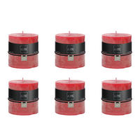 DUFTKERZE ZART - Rosa - 64 Std. - 6er set - Pink, Paraffin (10/10cm) - J-Line