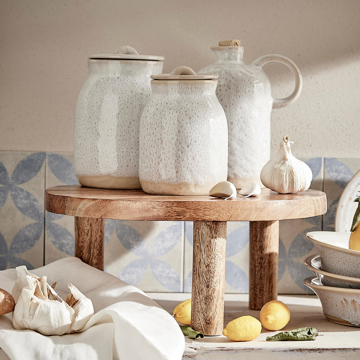 AUFBEWAHRUNGSDOSE Portimao - Beige, Keramik (13/18/13cm) - Butlers