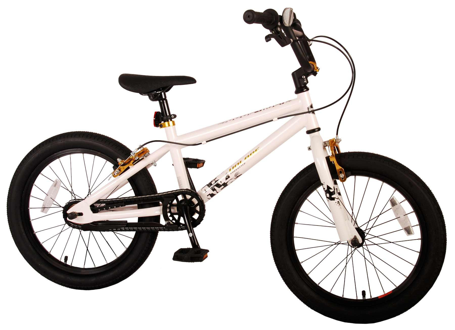 KINDERFAHRRAD Cool Rider - Jungen - 18 Zoll - 2 Handbremsen - Weiß - Weiß, Metall (72cm) - TPFSports