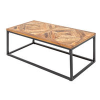 COUCHTISCH INFINITY HOME Mango rechteckig Natur|Schwarz 100cm - Schwarz/Braun, Holz/Metall (50/100/45cm) - riess-ambiente