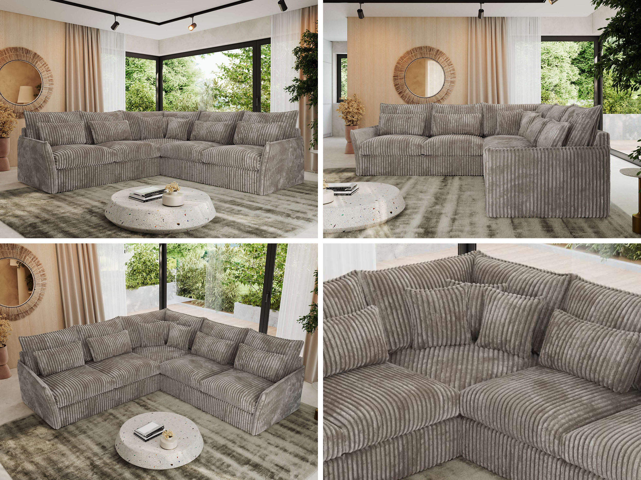 Thumbnail - MKS Ecksofa, Hellbraun, Textil, 5-Sitzer, L-Form,L-Form, 270x270 cm, Oeko-Tex®, Wohnzimmer, Sofas & Couches, Wohnlandsch...