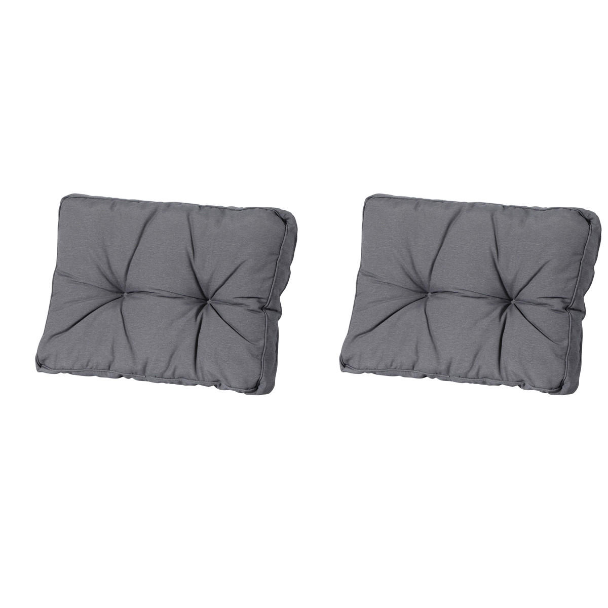RÜCKENKISSEN Panama 43/73 cm 2er-Set - Grau, Textil (73/8/43cm) - Madison