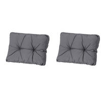 RÜCKENKISSEN Panama 43/73 cm 2er-Set - Grau, Textil (73/8/43cm) - Madison