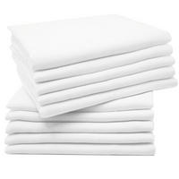 SPUCKTÜCHER, 10er-Set, 70x70 cm, 100% Baumwolle, Weiß - Weiß, Textil (70/70cm) - Zollner