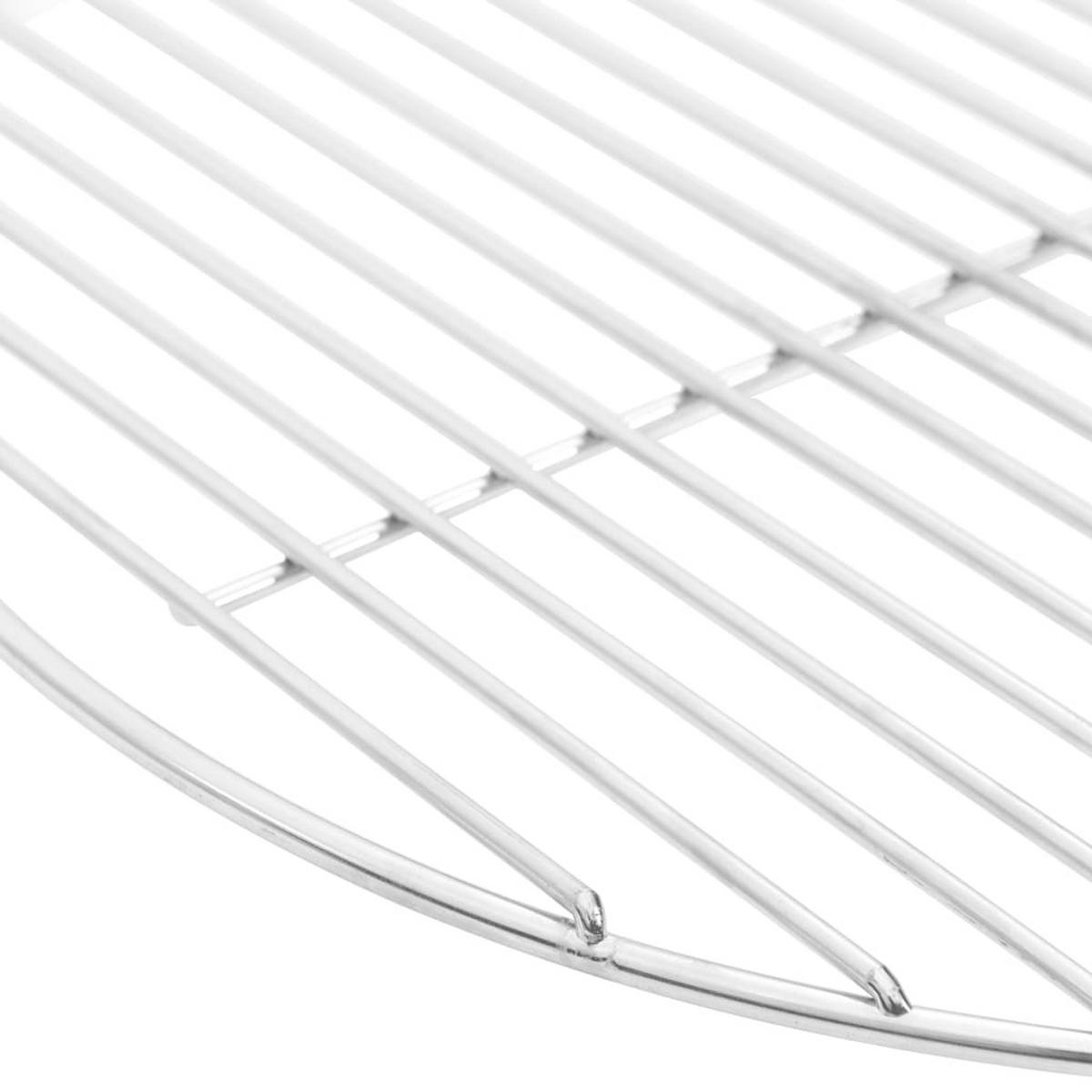GRILLROST Rund Ø44,5 Cm 304 Edelstahl - Silberfarben, Metall (44.5/44.5cm) - vidaXL