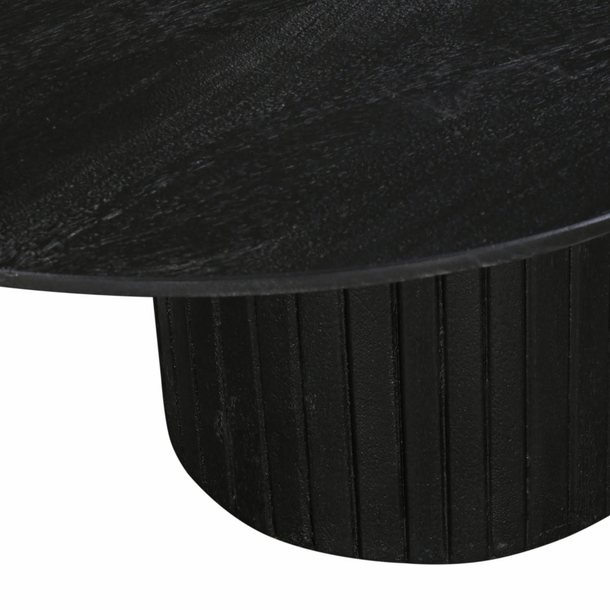 COUCHTISCH oval aus Mangoholz 120cm, schwarz - Schwarz, Holz (120/70/35cm) - Giga Meubel