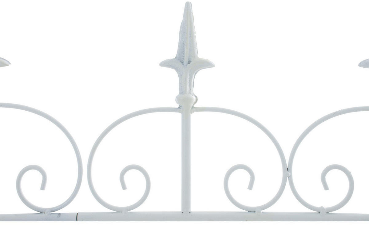 GARTENZAUN Metall weiß - Weiß, Metall (124/116cm) - CLP