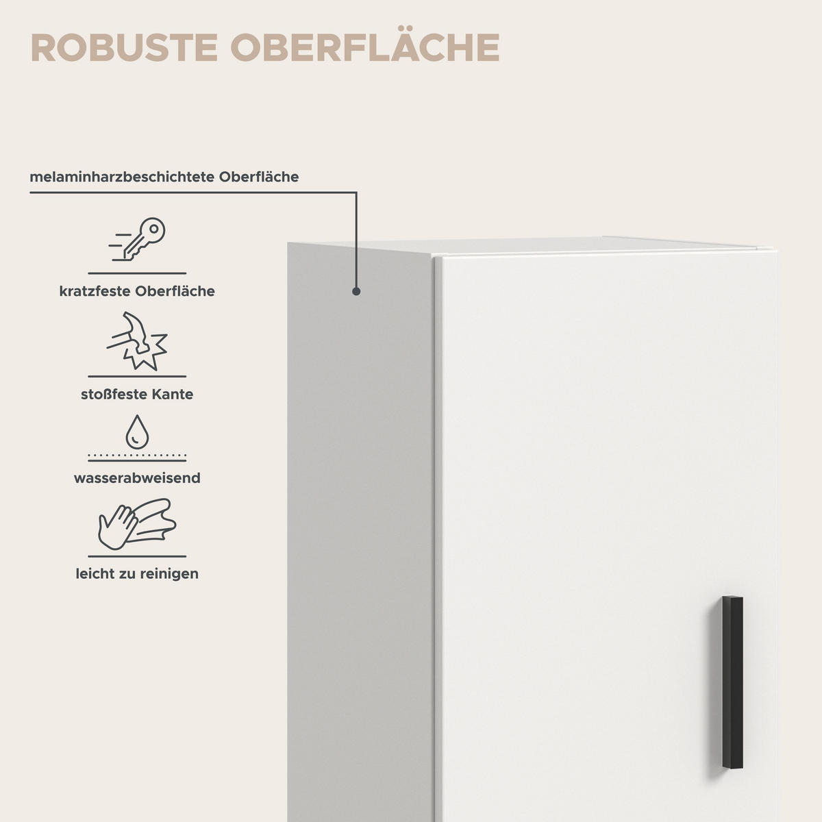 WOHNKOMBINATION THE ONE (B/H/T: ca. 176/99/34 cm) in Weiß/weiß - Weiß, Holzwerkstoff (176/99/34cm)