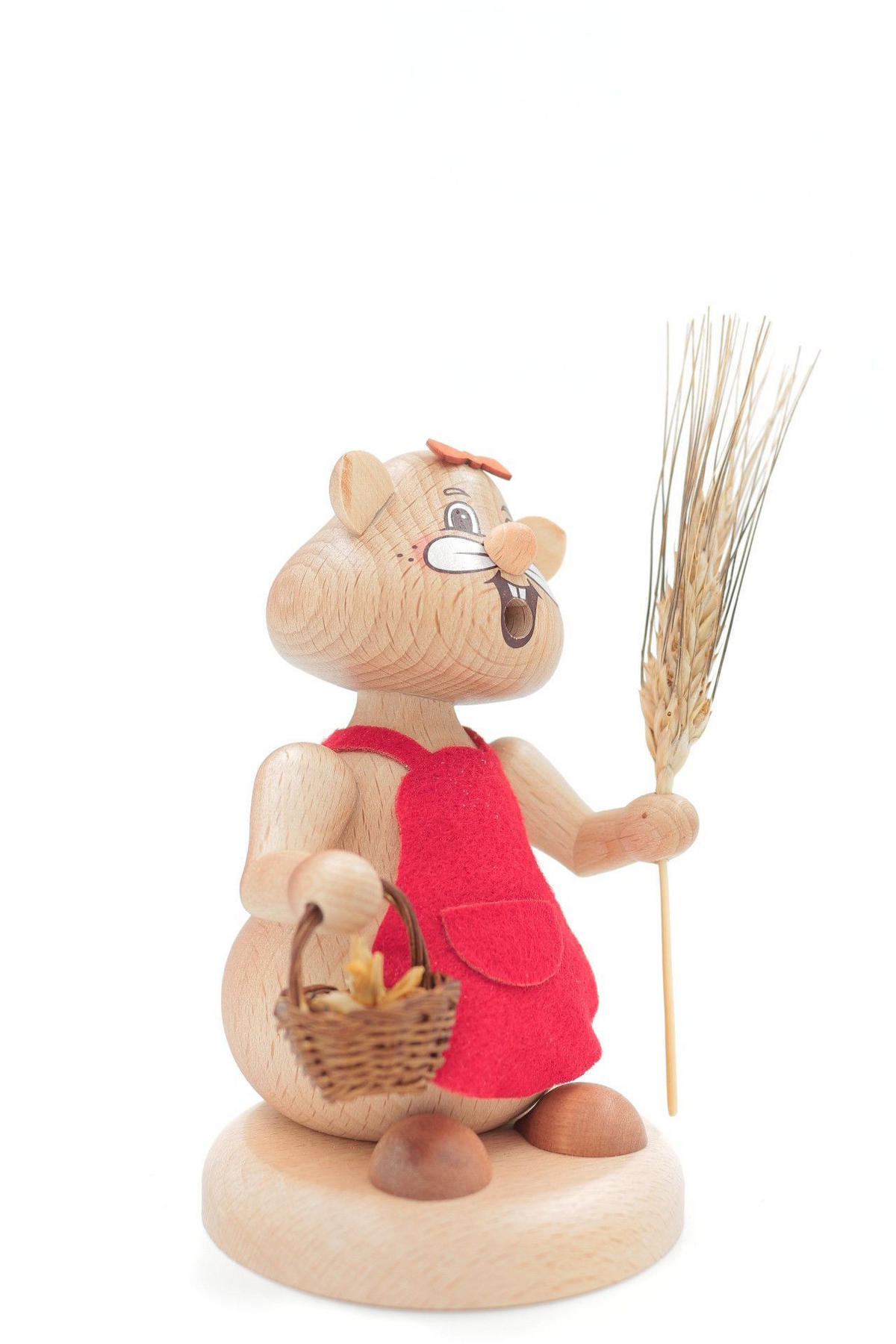 RAUCHFIGUR Hamster Frau Urhamster - Multicolor, Holz (8/13/0.1cm)